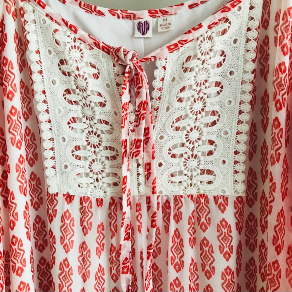 Boho Off-the-Shoulder Pattern Dress - Picture 4 of 5